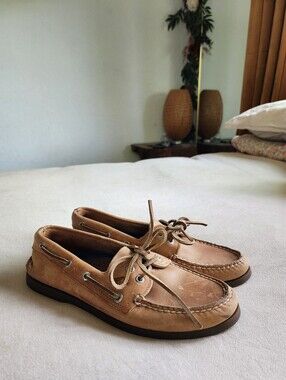 Men's Sperry Leather Classic Boat Shoes in Tan